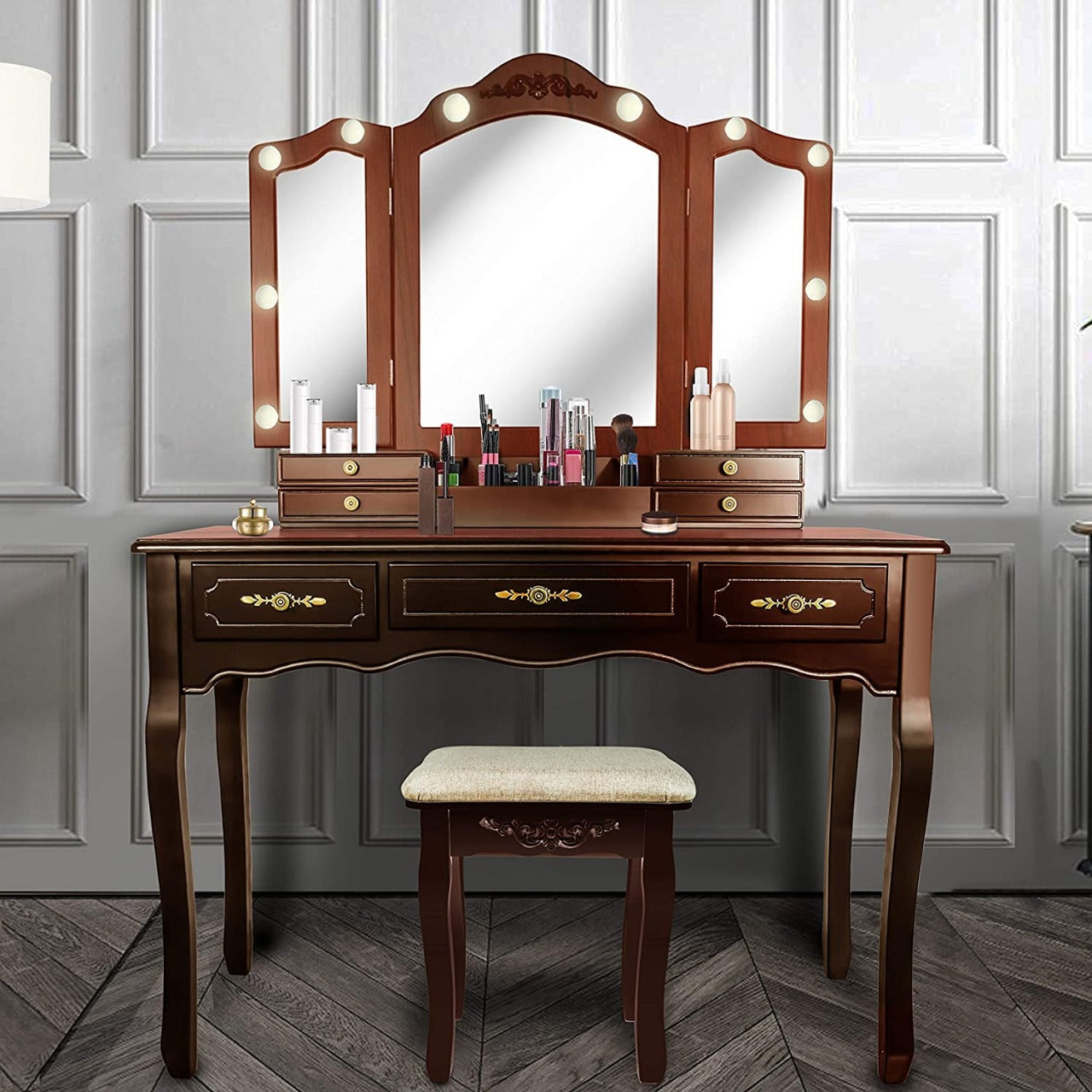 Intricately Carved Dressing Table